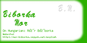 biborka mor business card